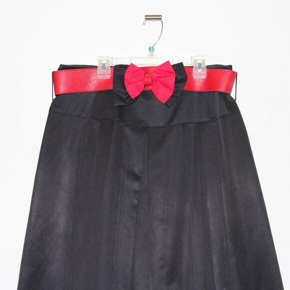 Maxi Skirt With Red Bow Belt Size Large - Picture 2 of 4